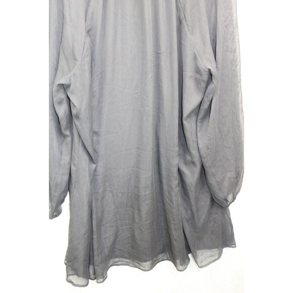 Joie Black Long Sheer Balloon Sleeve Chiffon Dress-XXL-Witchy-Goth - Picture 11 of 12